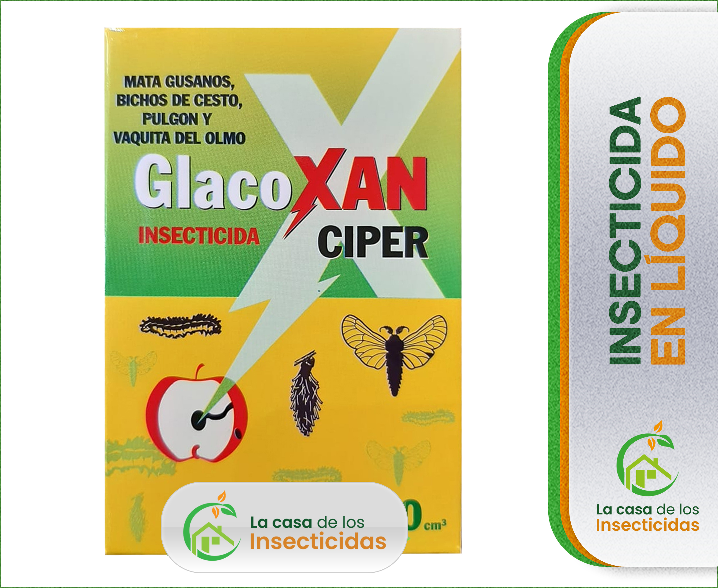 Glacoxan Ciper insecticida para plagas del jardín